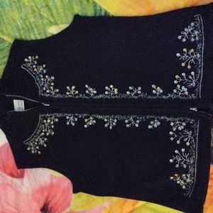 Cute Black Sweater by Liz Claiborne Size Small Petite